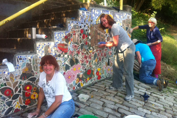 Deutschtown City Steps Mosaic Mural